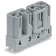 WAGO - Leiterplattensteckverbinder Stecker für Leiterplatten 770-854 4-polig,grau − 50 Stück