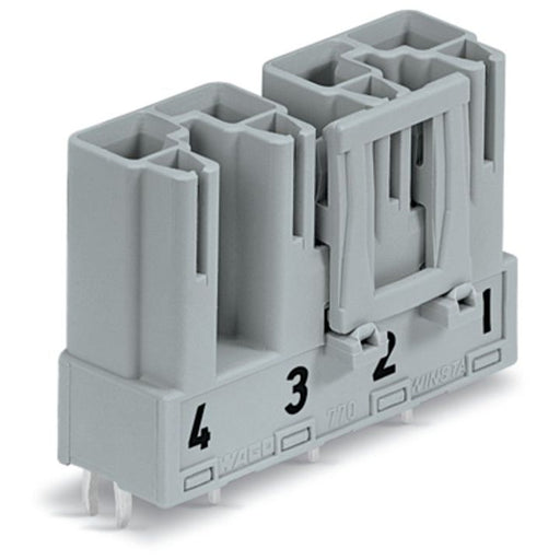 WAGO - Leiterplattensteckverbinder Stecker für Leiterplatten 770-854 4-polig,grau − 50 Stück