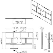 Vogels - Zubehör/Ersatzteile für Unterhaltungselektronik Rückwandabdeckung fDisplay PFA9116 sw Connect-it,QF,50-55Z