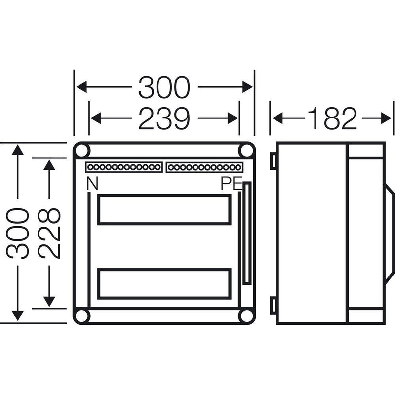 Hensel - Installationskleinverteiler Automatengehäuse MI 1220