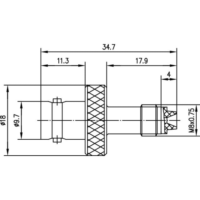 Telegärtner - Koax-Kupplung Adapter BNC-FME (F-F) 100023651 − 5 Stück