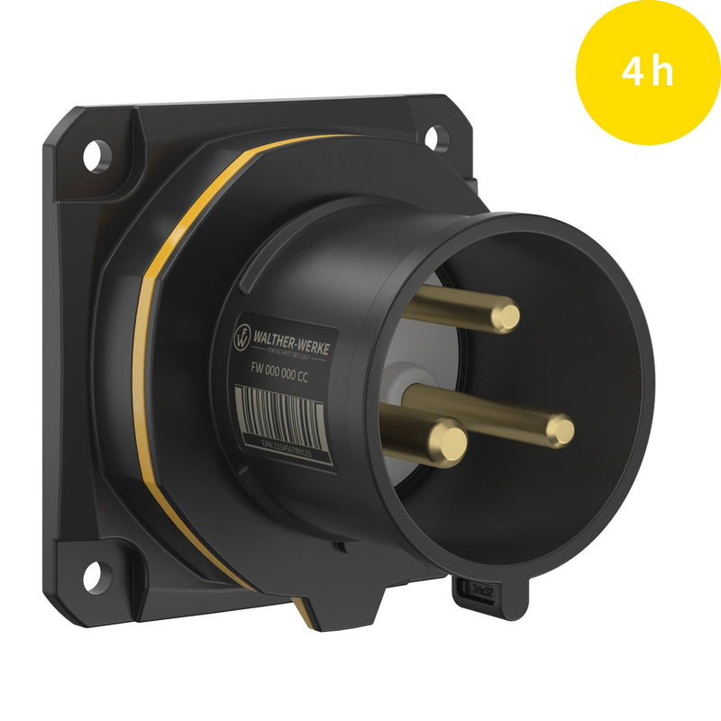 Walther Werke - CEE-Gerätestecker (IEC 60309) CEE NEO Anbaugerätestecker FW631304CC gerade 32A 3P 4h
