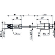 Telegärtner - Konfektionierte Leitung für steckbare Gebäudeinstallation STX M12x1-M12x1 VL 100017382 X-kod. Cat.6A(IEC)