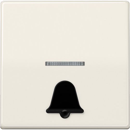 Jung - Abdeckung/Bedienelement für Installationsschalterprogramme Wippe abt.Sym.KLINGEL ws AS 591 K1KO5 für beleuchtb.Taster