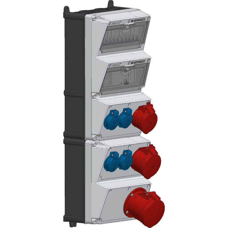 Mennekes - CEE-Steckdosen-Kombination (IEC 60309) Steckdosen-Kombination 956668 650x225mm 63A IP44