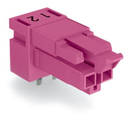 WAGO - Leiterplattensteckverbinder Buchse für Leiterplatten 890-882/011-000 abgew.,2-polig,pink − 100 Stück