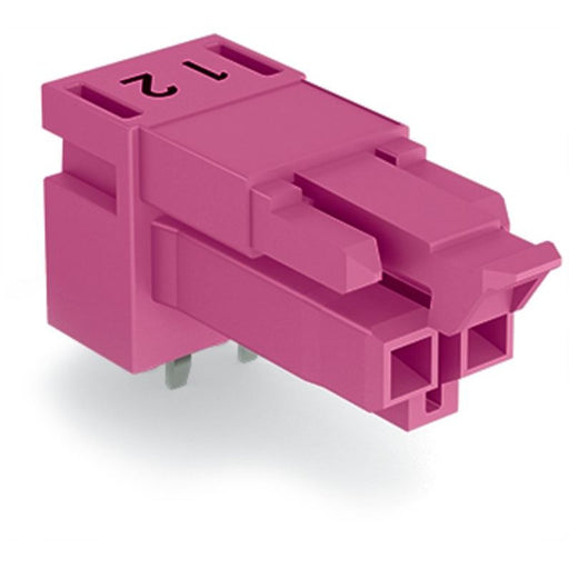 WAGO - Leiterplattensteckverbinder Buchse für Leiterplatten 890-882/011-000 abgew.,2-polig,pink − 100 Stück