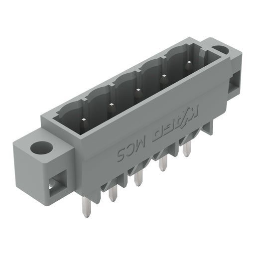 WAGO - Leiterplattensteckverbinder THT-Stiftleiste Lötstift 231-135/040-000 1,0x1,0,gerade,grau − 100 Stück