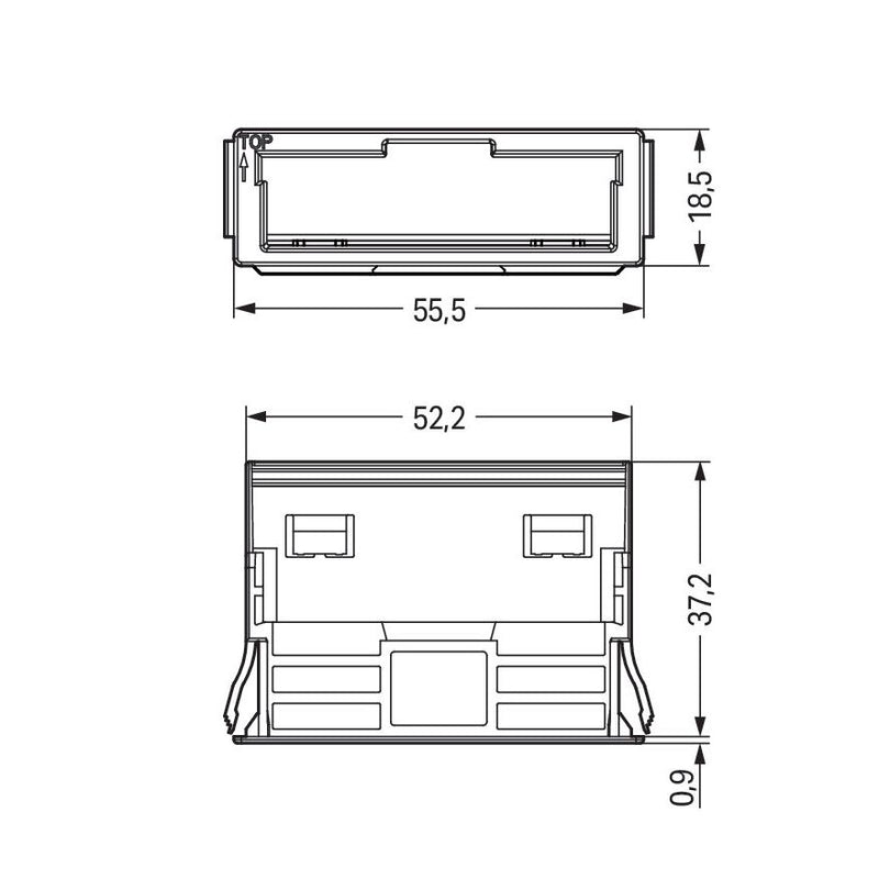 WAGO - Zubehör/Ersatzteile für steckbare Gebäudeinstallation Snap-In-Rahmen 770-341 5-pol.,0,5 2,0mm,ws − 100 Stück