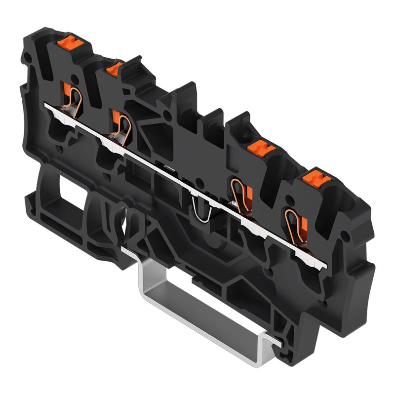 WAGO - Durchgangs-Reihenklemme 4-Leiter-Durchgangsklemme 2201-1405 1,5 mm²,schwarz − 100 Stück