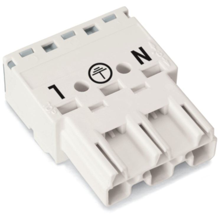 WAGO - Steckverbinder für steckbare Gebäudeinstallation Stecker 770-233 2x0,5-4mmq weiß − 100 Stück