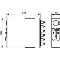 Telegärtner - Patchpanel LWL TS-Verteiler 6xLC-D MM 100022800 Metallhülse