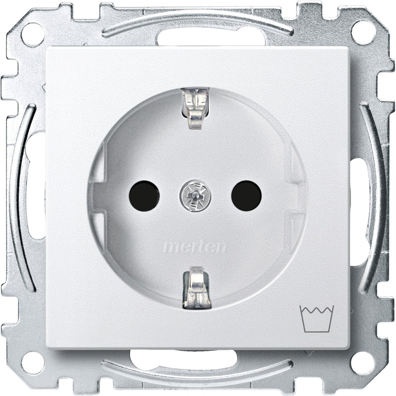 Merten - Steckdose SCHUKO-Steckdose pws MEG2352-0419 Kennz.Waschmaschine