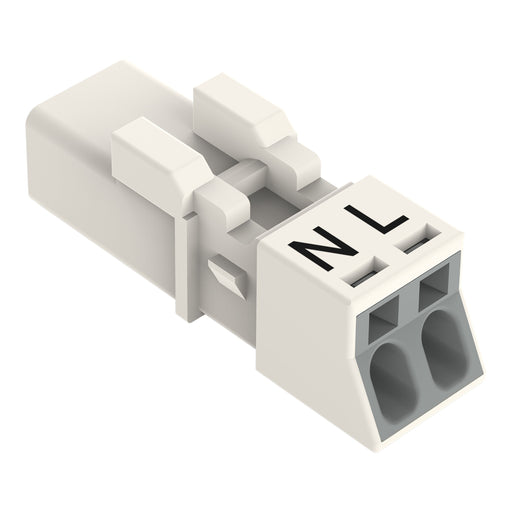 WAGO - Steckverbinder für steckbare Gebäudeinstallation Stecker 2-polig 890-232 weiß − 50 Stück