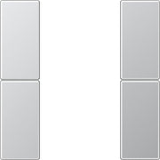 Jung - Abdeckung/Bedienelement für Installationsschalterprogramme Tastensatz, 2fach AL 2502 TSA komplett − 1 Stück