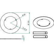 Brumberg Leuchten - Mechanisches Zubehör/Ersatzteile für Leuchten Reduzierring 81004150 Außen-Durchm. 120mm