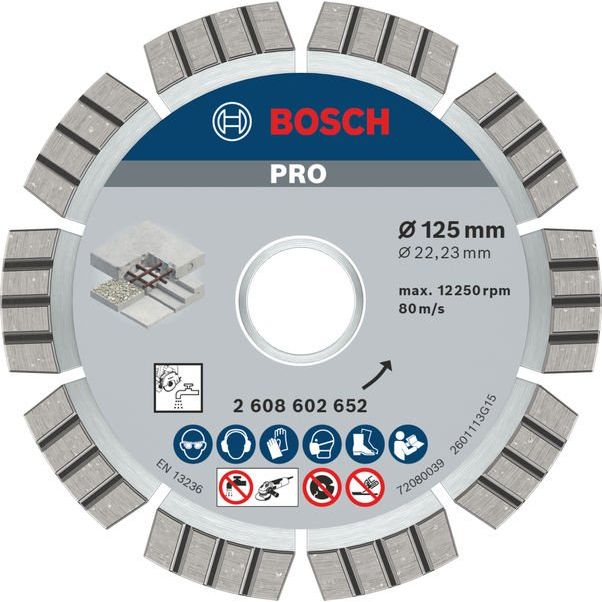 Bosch - Trenn-/Schleifscheibe Diamanttrennscheibe 2608602652 PRO Concrete