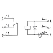 WAGO - Bauelementestecker Relaismodul 2042-3034 DC 24 V,1 Wechsler − 4 Stück