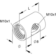 HKL - Kabeleinsteckstutzen Auslaßnippel 471 Messing, M10x1 − 100 Stück