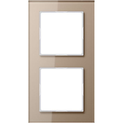 Jung - Abdeckrahmen Glasrahmen 2fach champ AC 582 GL CH waage-/senkrecht − 1 Stück by Jung
