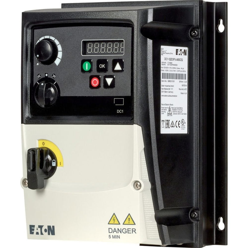 Eaton - Frequenzumrichter =< 1 kV Frequenzumrichter 1phasig DC1-122D3FN-A6SOE1 230V 2.3A 0.37kW AC