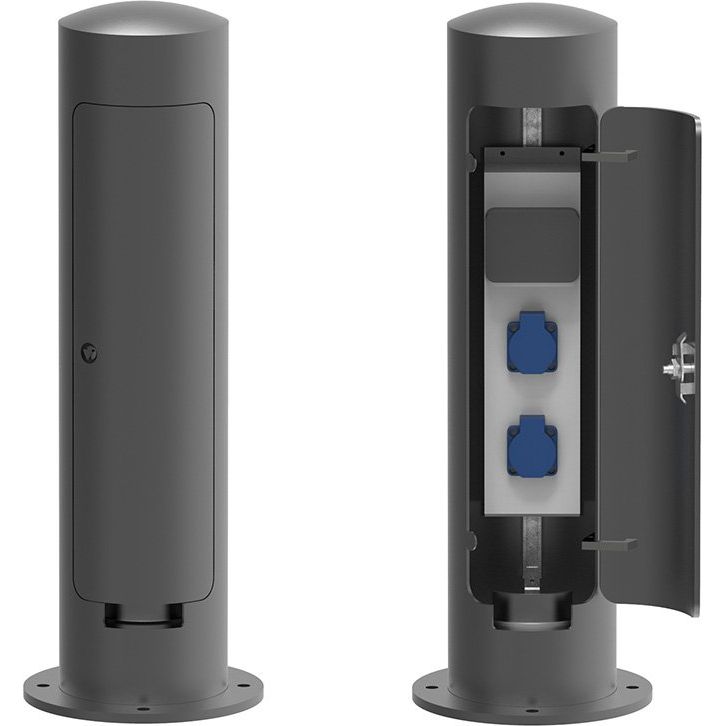 Leipziger Leuchten - Licht-/Energiesäule E-/W-Versorgungspoller 9.946.0993.112S 2xSchutzk.250V/16A