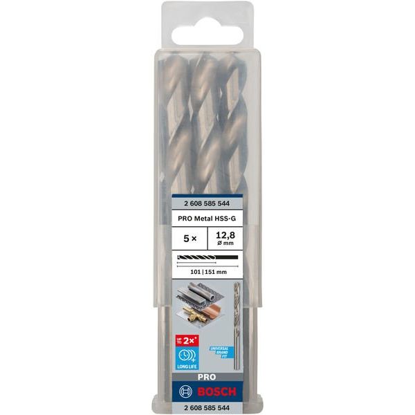 Bosch - Bohrer PRO Metal HSS-G 2608585544 Spiralbohrer 12,8 x