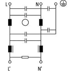 Murrelektronik - Geräteüberspannungsschutz für Energietechnik/Stromversorgung Netzentstörfilter MEF 1/2 SY 16A T 1-phasig 2-stufig