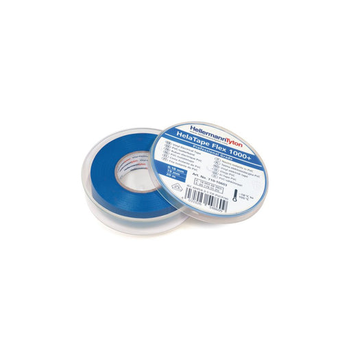 HellermannTyton - Klebeband Premium PVC-Isolierband FLEX1000+19x20 BU 19mmx20m, blau