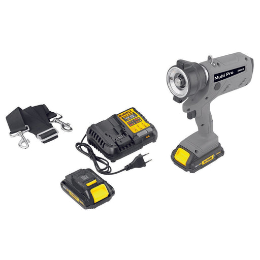 Cimco Werkzeuge - Multifunktionswerkzeug (Pressen/Schneiden/Lochen) Basisgerät Multi Pro 106345 Koffer, Ladeg, Akkus