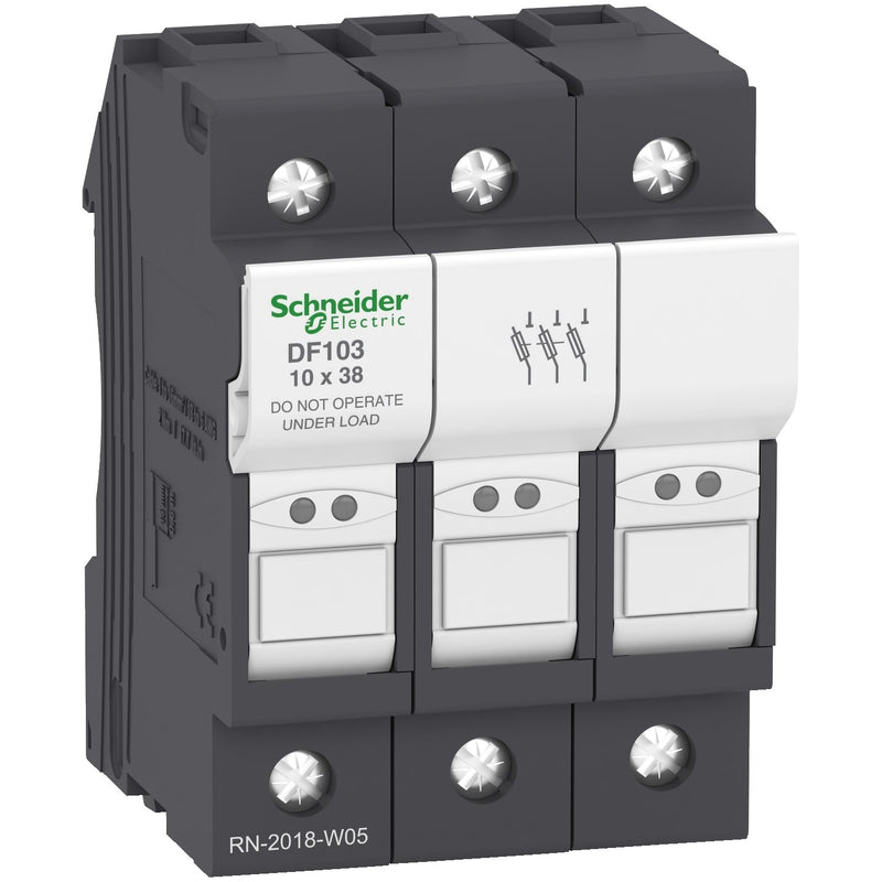 Schneider Electric - Halter für zylindrische Sicherung Sicherungshalter DF103 32A 3p 10x38mm − 4 Stück