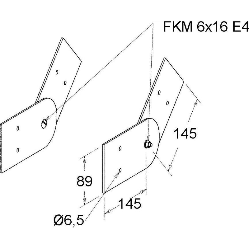 Niedax - Verbinder für Kabeltragsystem GFK-Gelenkverbinder KKGV 110 (1Paar)