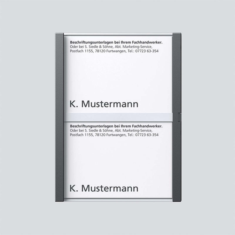 Siedle&Söhne - Zubehör/Ersatzteile für Türkommunikation Namensschild dgr-Glim 200029955-00 f. TM612-2/BTM650-02 − 1 Stück
