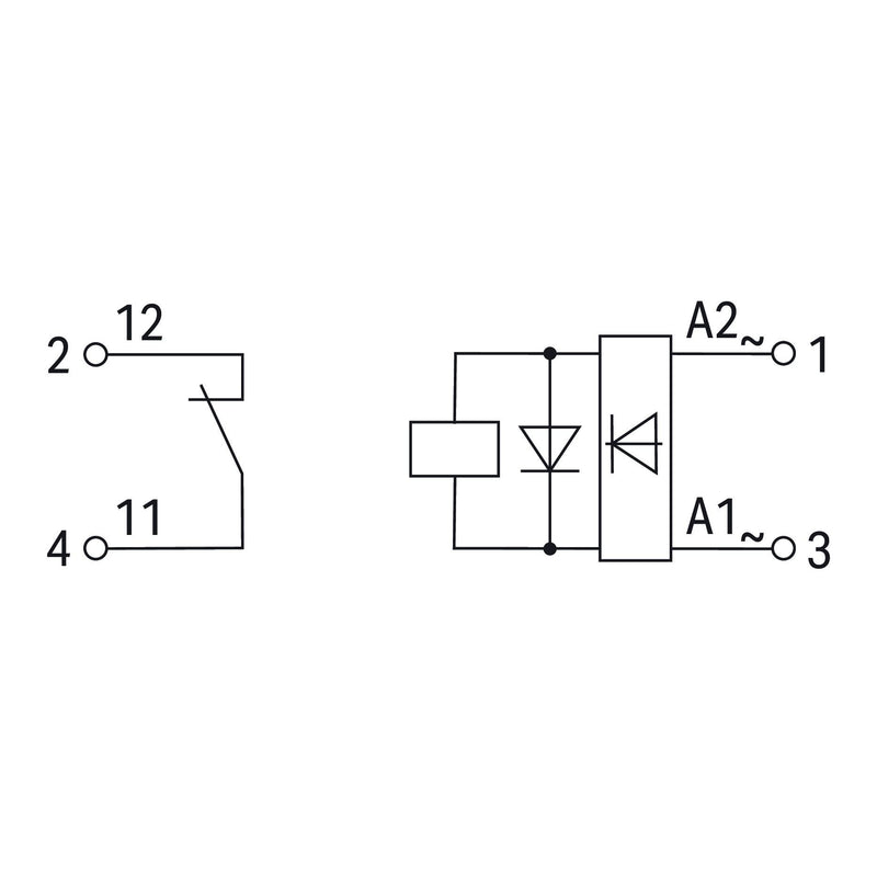 WAGO - Bauelementestecker Relaismodul 2042-3859 AC/DC 24 V 230 V − 6 Stück
