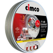 Cimco Werkzeuge - Trennscheiben-Set Diamant-Trennscheiben 206816 (VE3) 3x 125mm