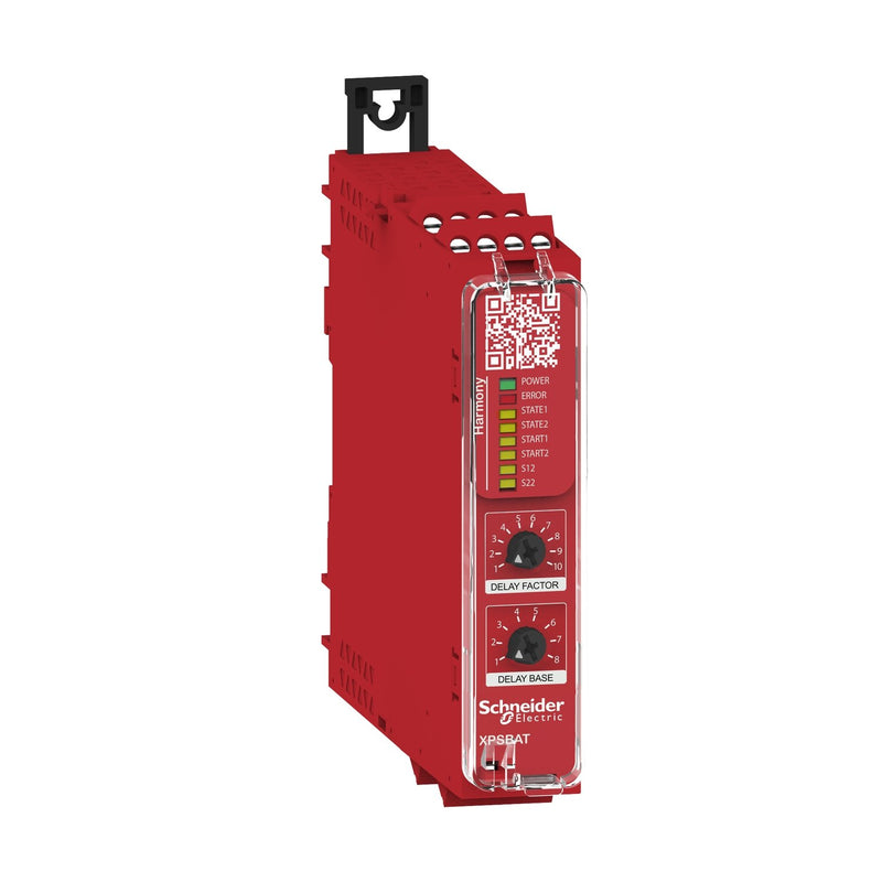 Schneider Electric - Gerät zur Überwachung von sicherheitsgerichteten Stromkreisen Sicherheitsrelais XPSBAT12A1AP 2Funktionen 1Kreis