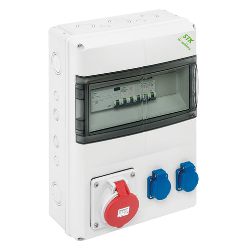 Spelsberg - CEE-Steckdosen-Kombination (IEC 60309) Steckdosenkombination, gra STK 1412-K32 gr., IP44, 14TE