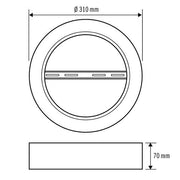 ESYLUX - Mechanisches Zubehör/Ersatzteile für Leuchten Deckenaufbaurahmen ELSA-2MO #EO10300899 225