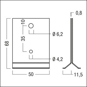 Zumtobel Group - Mechanisches Zubehör/Ersatzteile für Leuchten Winkelbacken (Set) SUP2 MOUNT #60210850