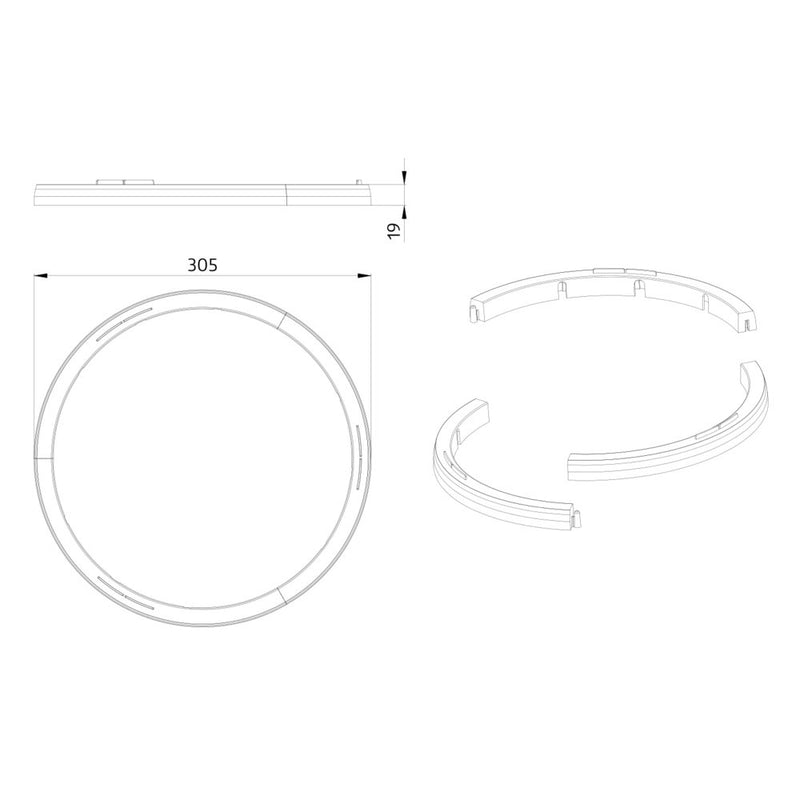 BEG Brück Electronic - Mechanisches Zubehör/Ersatzteile für Leuchten Schutzring 93014 weiß