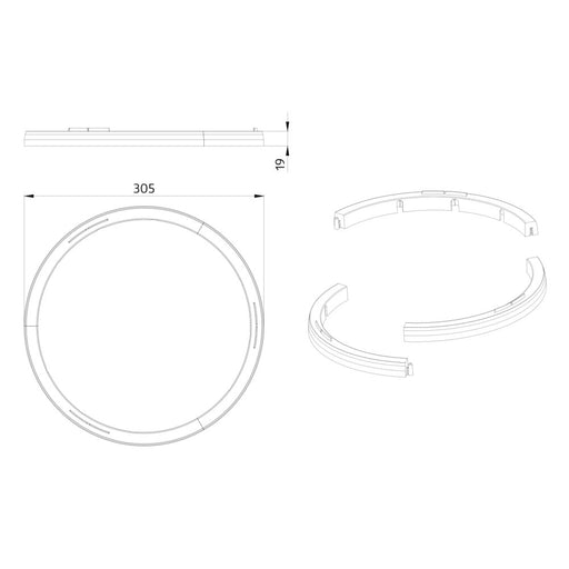 BEG Brück Electronic - Mechanisches Zubehör/Ersatzteile für Leuchten Schutzring 93014 weiß