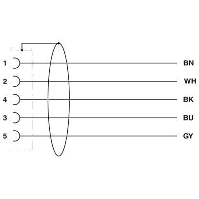 Phoenix Contact - Konfektioniertes Sensor-Aktor-Kabel Sensor-/Aktor-Kabel SAC-5P- 5,0-#1406148 − 50 Stück