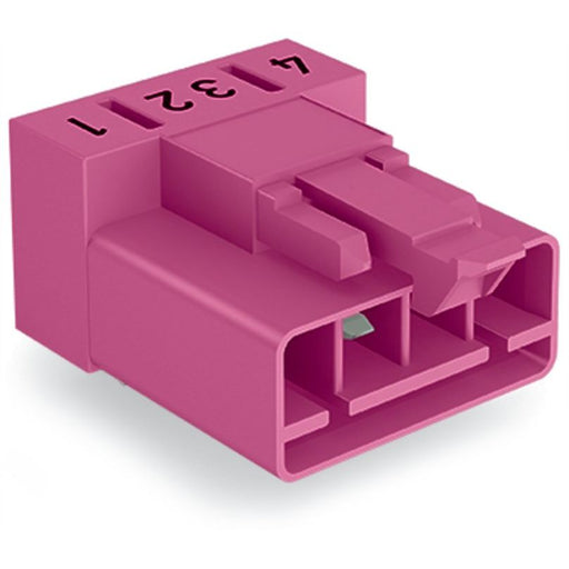 WAGO - Leiterplattensteckverbinder Stecker für Leiterplatten 890-894/011-000 4-polig,pink − 50 Stück
