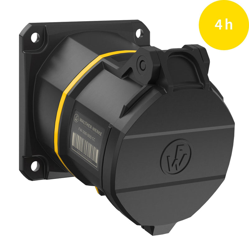 Walther Werke - CEE-Anbausteckdose (IEC 60309) CEE NEO Anbaudose schräg FW531504CC 32A 5P 4h IP54