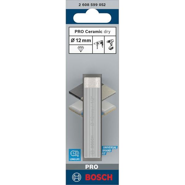 Bosch - Bohrkrone PRO Ceramic dry Bohrer, 2608599052 12 x 66 mm