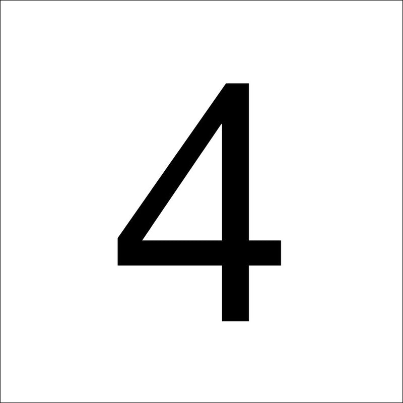 RZB - Beschriftung Buchstaben/Zahlen Ziffer "4" 99220.003.4  − 1 Stück