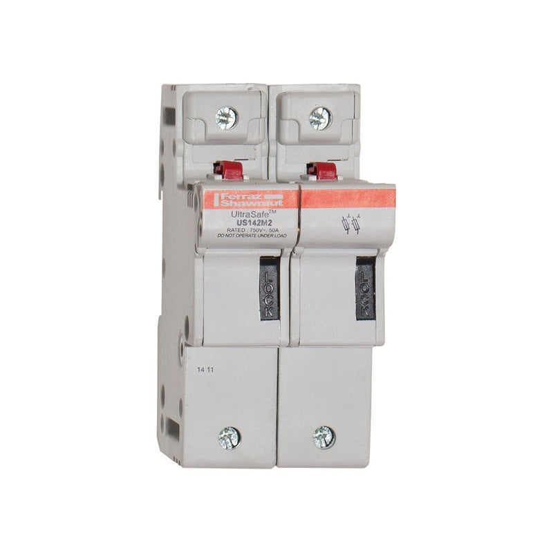 Mersen - Halter für zylindrische Sicherung Sicherungshalter US142M2 14x51 AC/DC750V 50A − 3 Stück