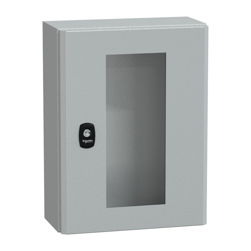 Schneider Electric - Gehäuse/Schaltschrank (leer) Wandschrank RAL 7035 NSYS3D4315T 400x300x150 Sichttür