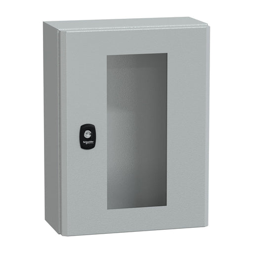 Schneider Electric - Gehäuse/Schaltschrank (leer) Wandschrank RAL 7035 NSYS3D4315T 400x300x150 Sichttür
