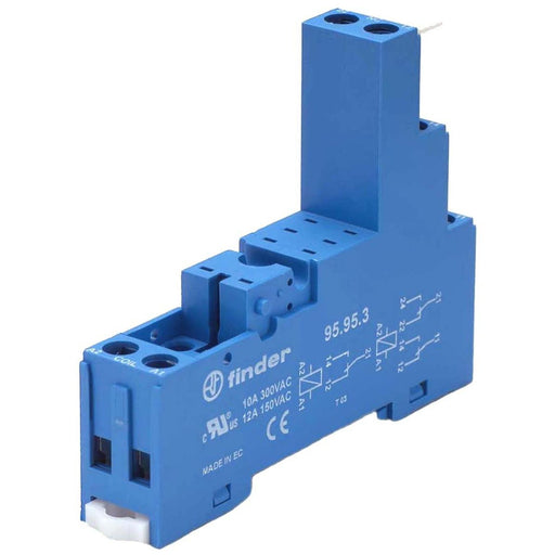 Finder - Relaissockel Schraubfassung 95.95.3 bl f.Schnappbefest. − 1 Stück by Finder
